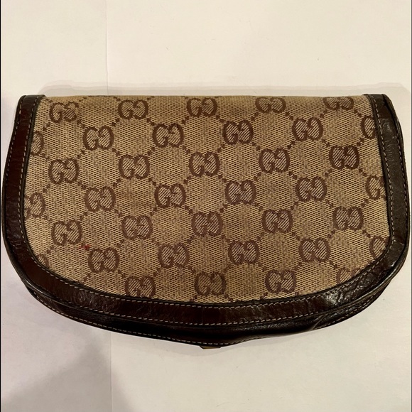 Vintage Gucci Round Edge Canvas Monogram Wallet - Picture 2 of 16